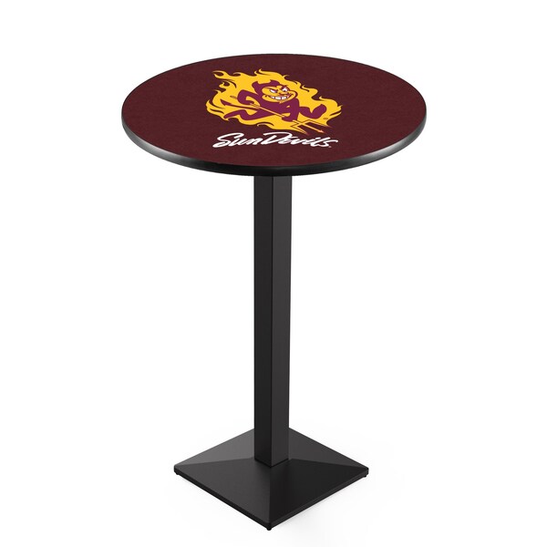 42" Blk Wrinkle Arizona State Pub Table, Sparky Logo